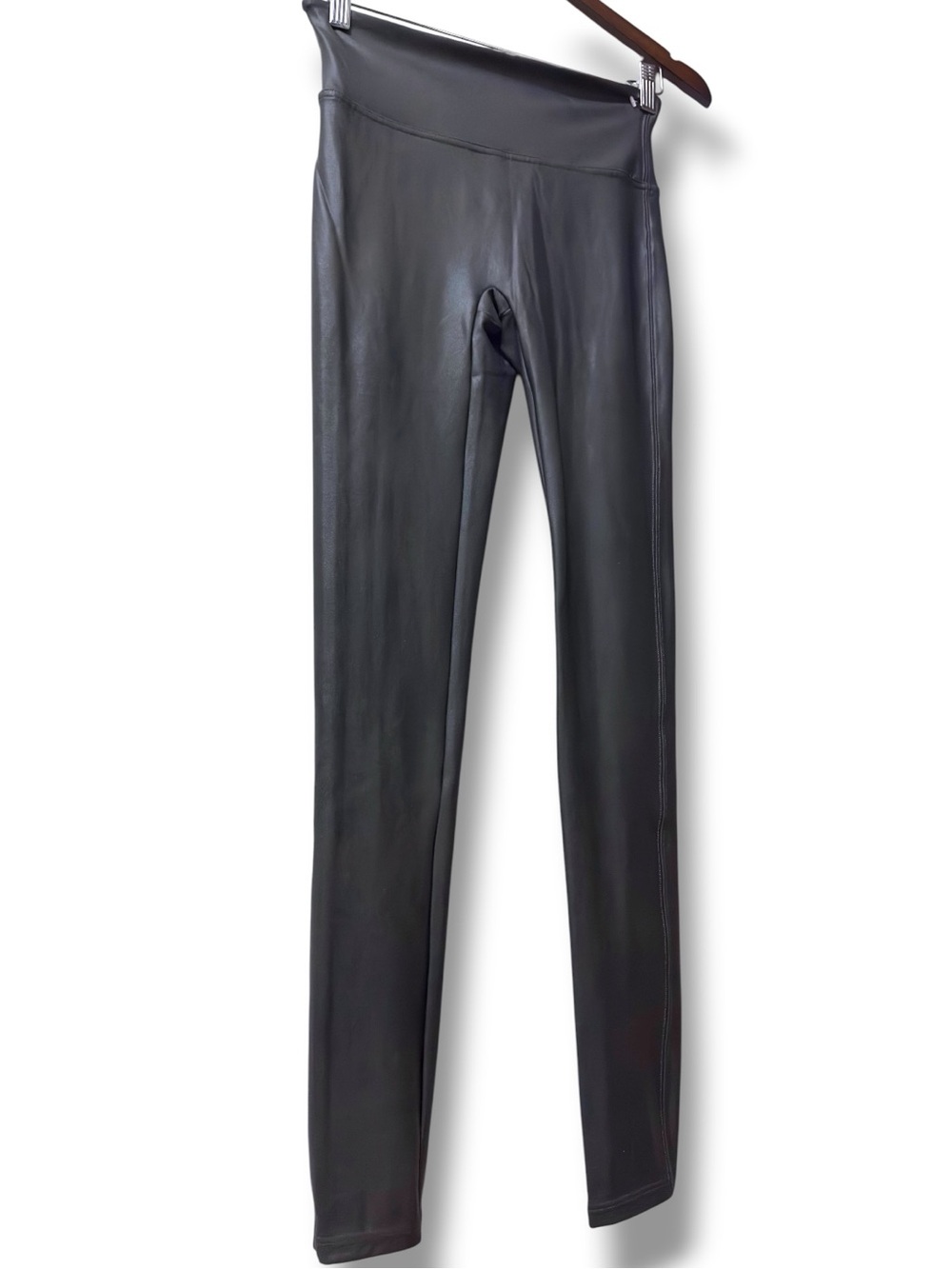 Spanx | NWOT Dark Olive High-Waist Faux Leather Leggings (size M) - Picture 2 of 11